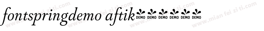 fontspringdemo aftik字体转换